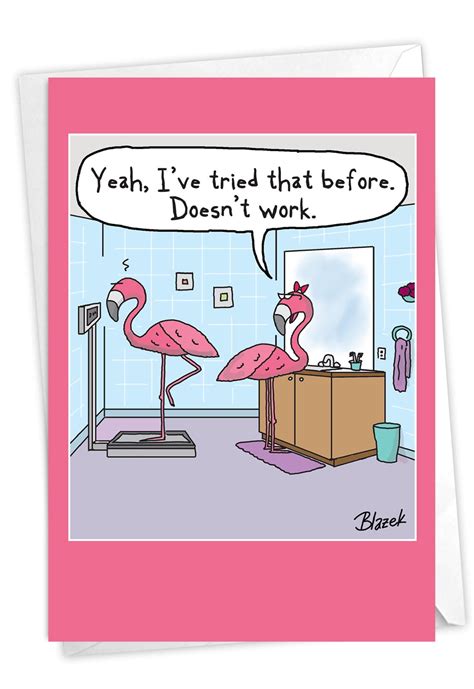 funny flamingo cards